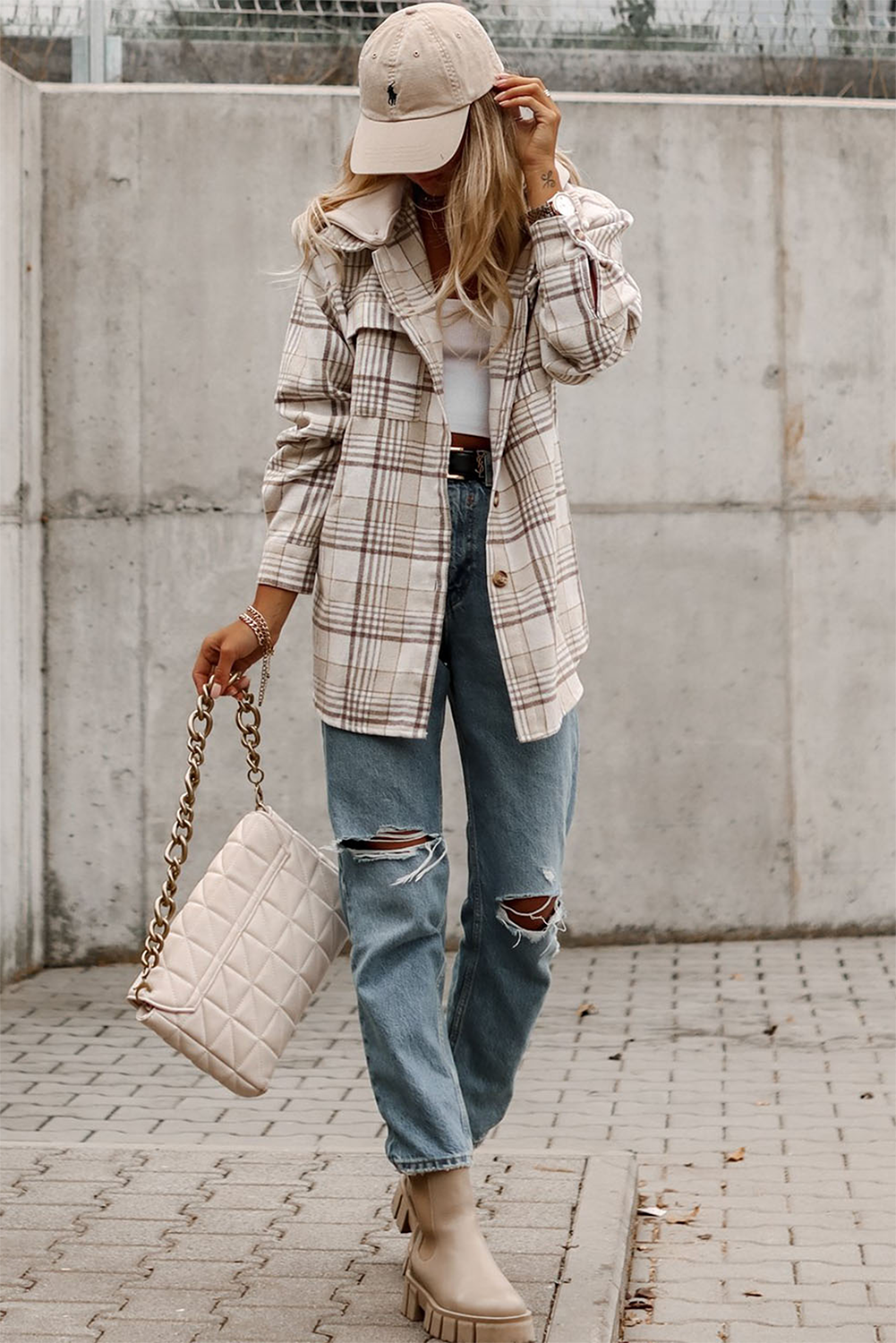 Khaki Hooded Shacket