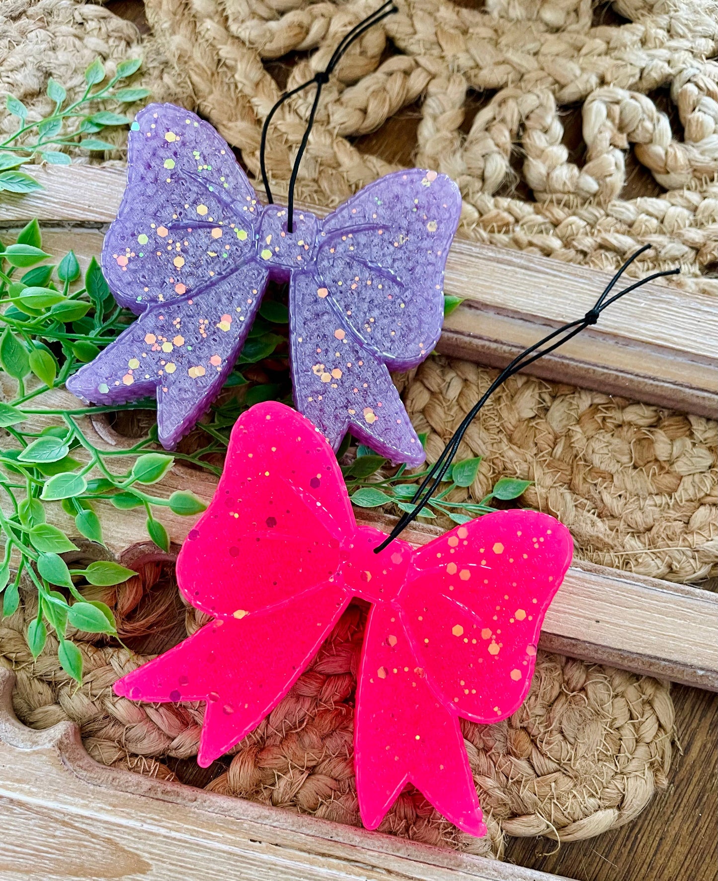 Glitter Bow Car Freshie