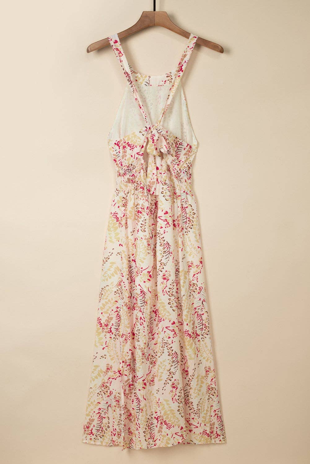 Cross Back Floral Maxi Dress