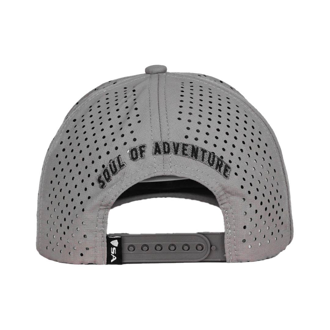 Performance Snap Back| Blackout American Flag | Grey