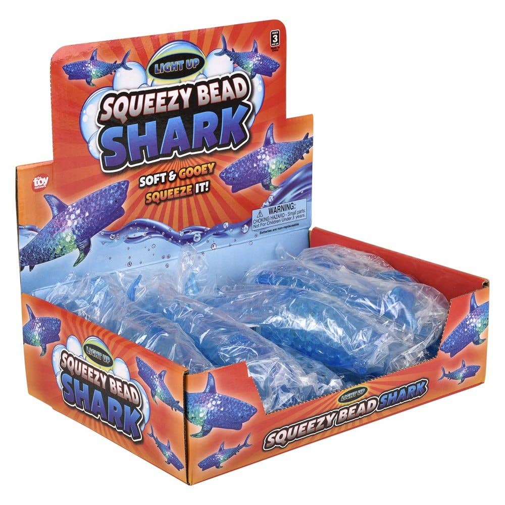 7.5" LIGHT-UP SQUEEZY BEAD SHARK