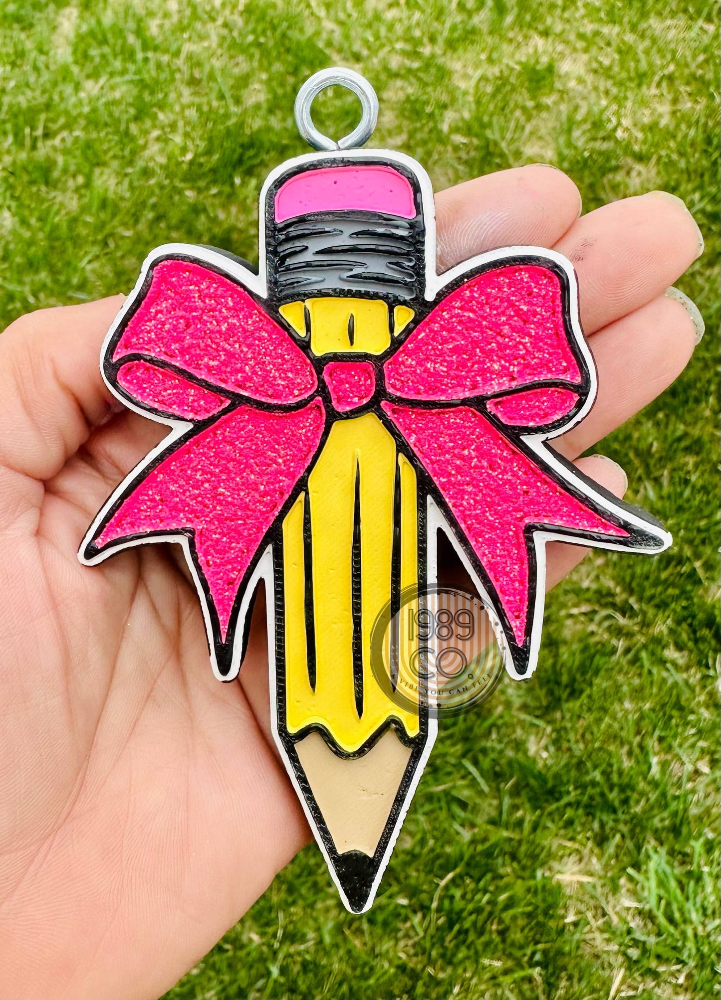 Pencil With Bow Car Freshie