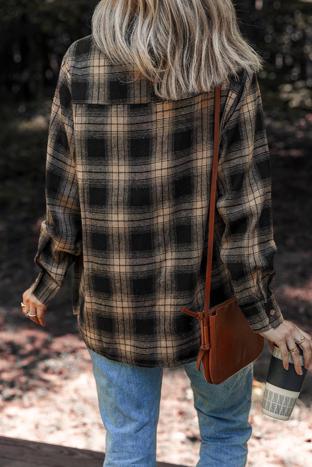Multicolor Plaid Flap Pocket Button Down