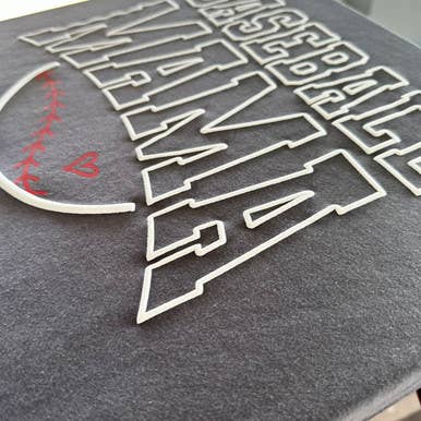 Baseball Mama PUFF Screen Print Heat Transfer