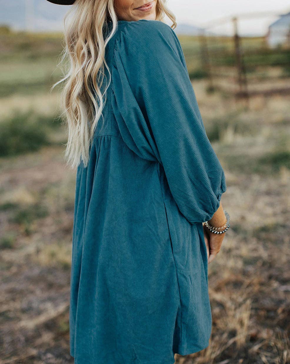 Corduroy Buttoned Dress