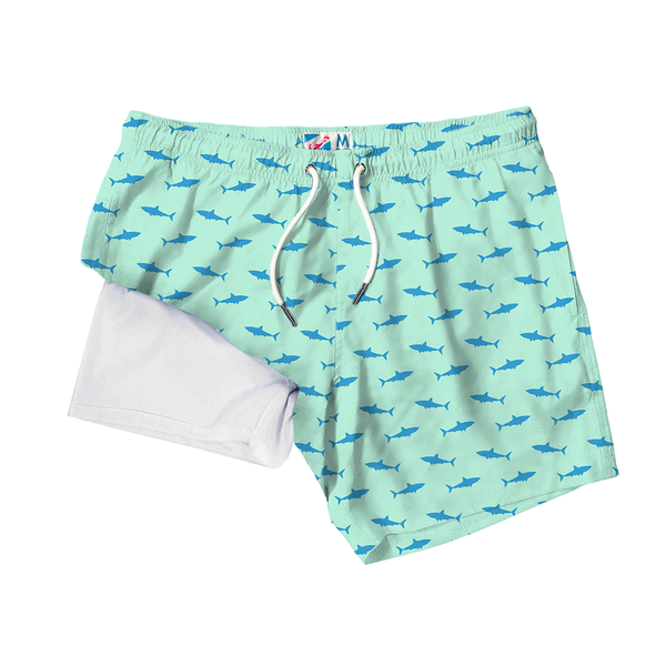 Mens Shark Swim Trunks