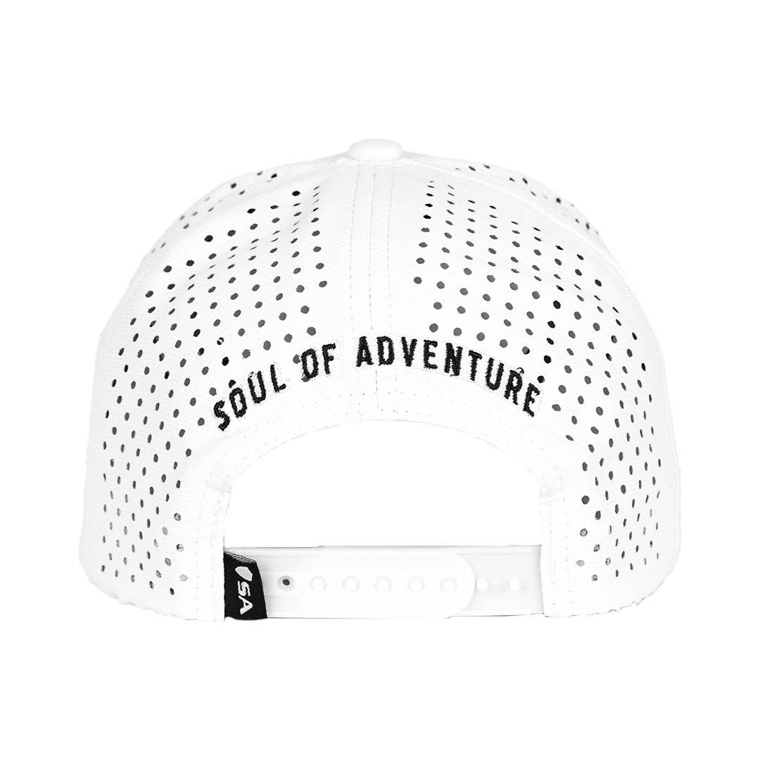 Performance Snap Back| Blackout American Flag | White