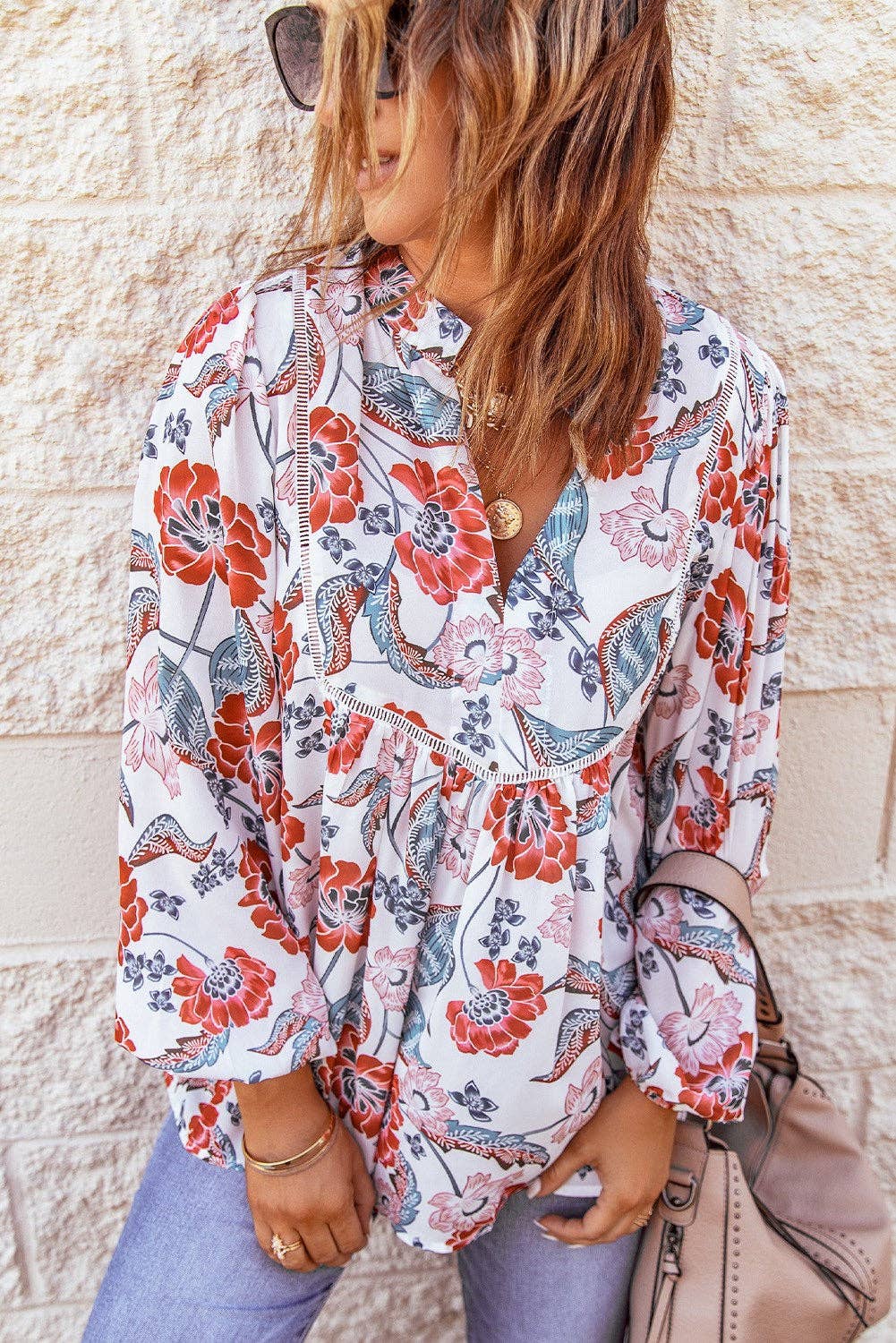 Tassel Floral Boho Top