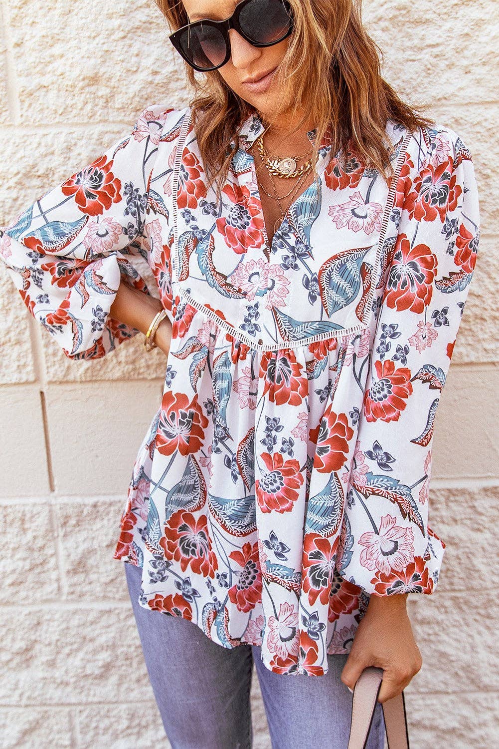 Tassel Floral Boho Top
