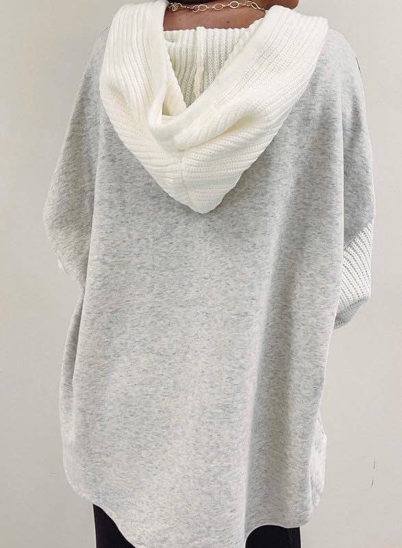 Hooded Button Up Sweatshirt
