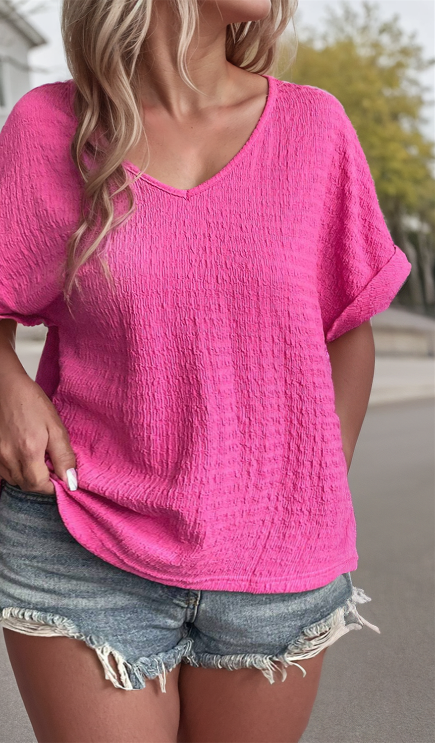 Plus Size Textured Top