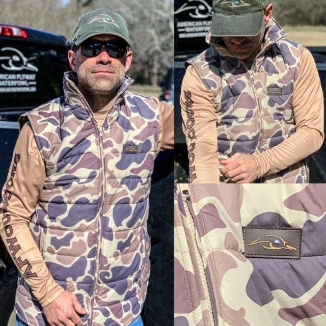 Old School Camo Puffer Vest