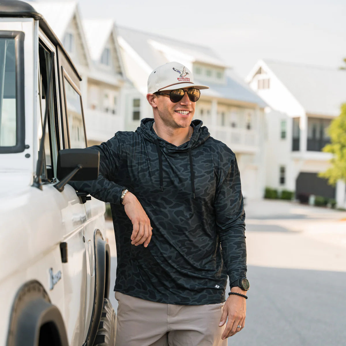 Performance Hoodie- Black Camo
