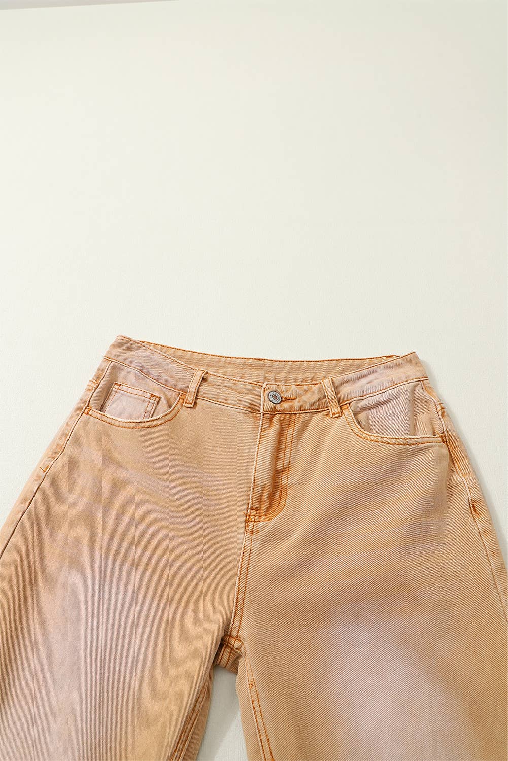 Distressed High Waist Cropped Flare Jeans