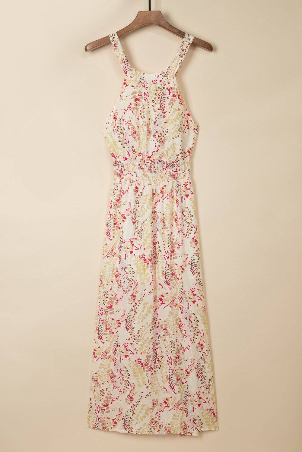 Cross Back Floral Maxi Dress