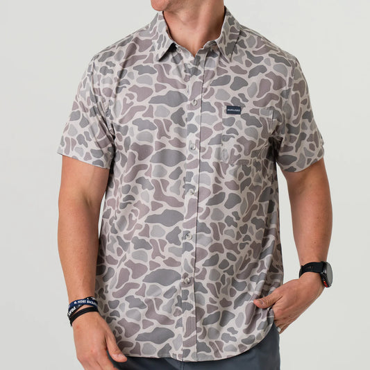 Performance Button Up- Classic Deer Camo