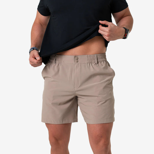 Everyday Shorts- Cobblestone Khaki
