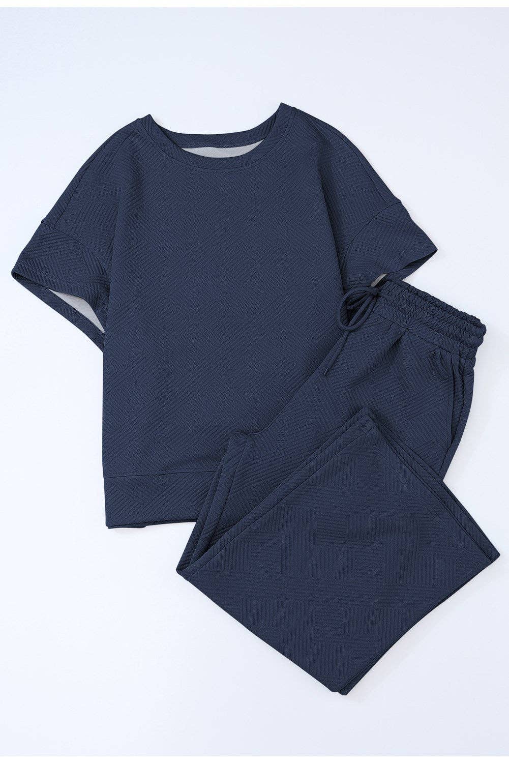 Textured Top Pants Set