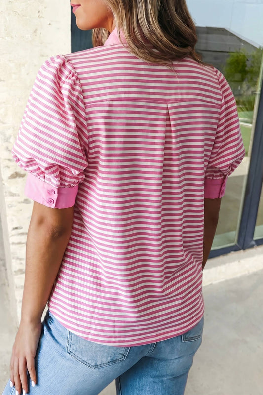 Striped Print Blouse