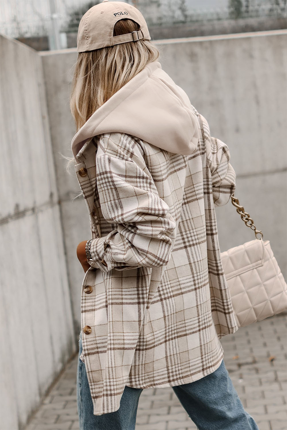 Khaki Hooded Shacket