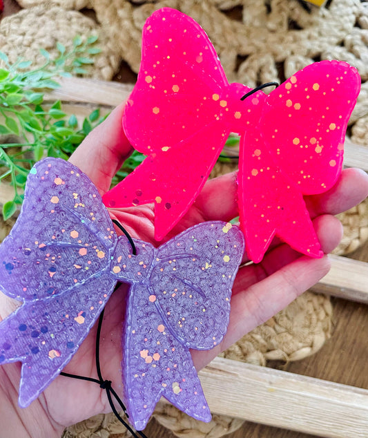 Glitter Bow Car Freshie