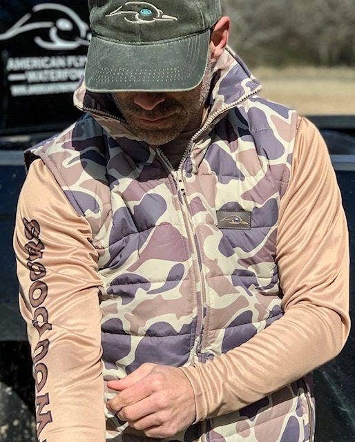 Old School Camo Puffer Vest