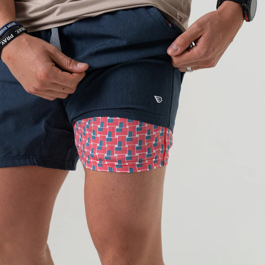 Athletic Shorts- Heather Navy