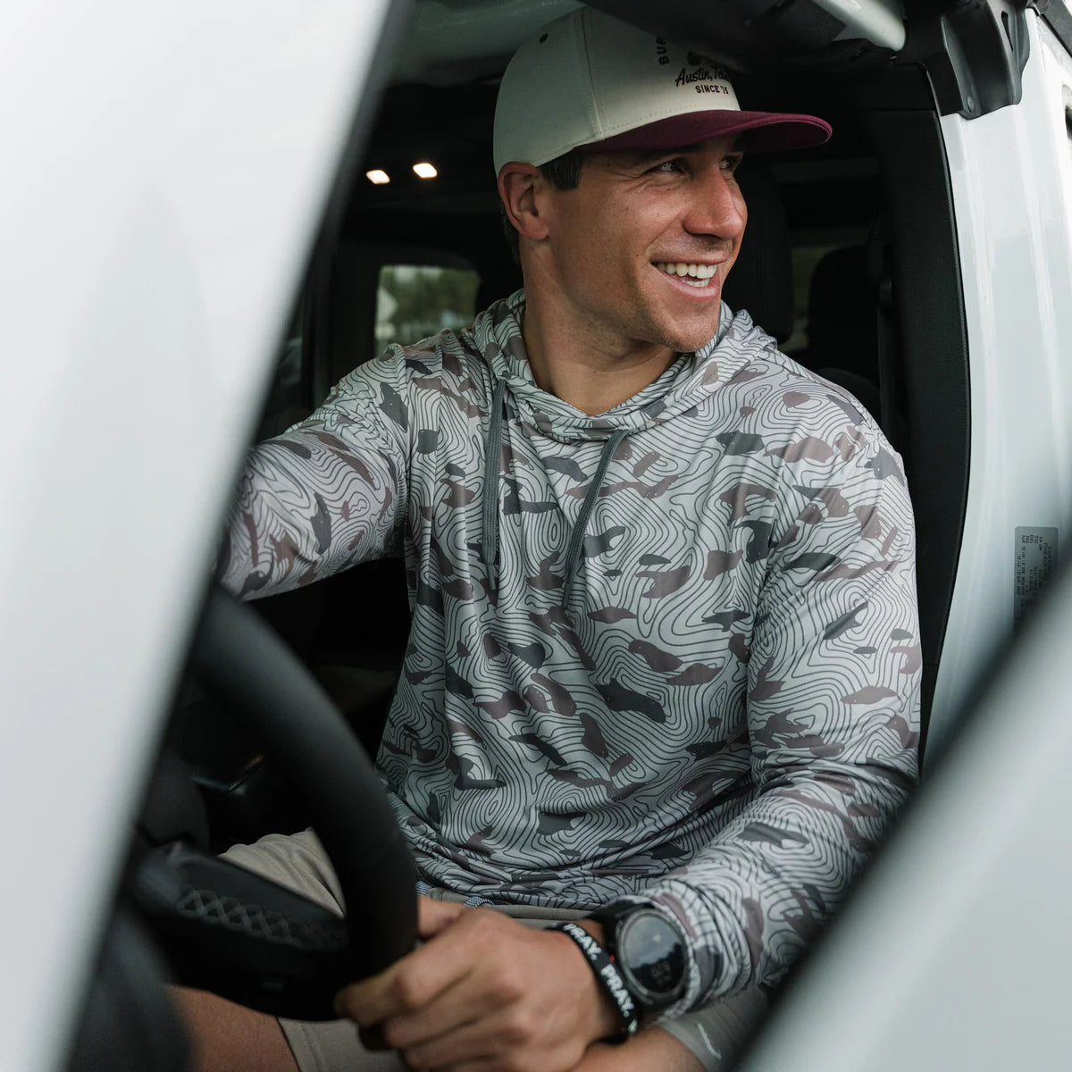 Performance Hoodie- Topo Desert Camo – Solid Ground Apparel