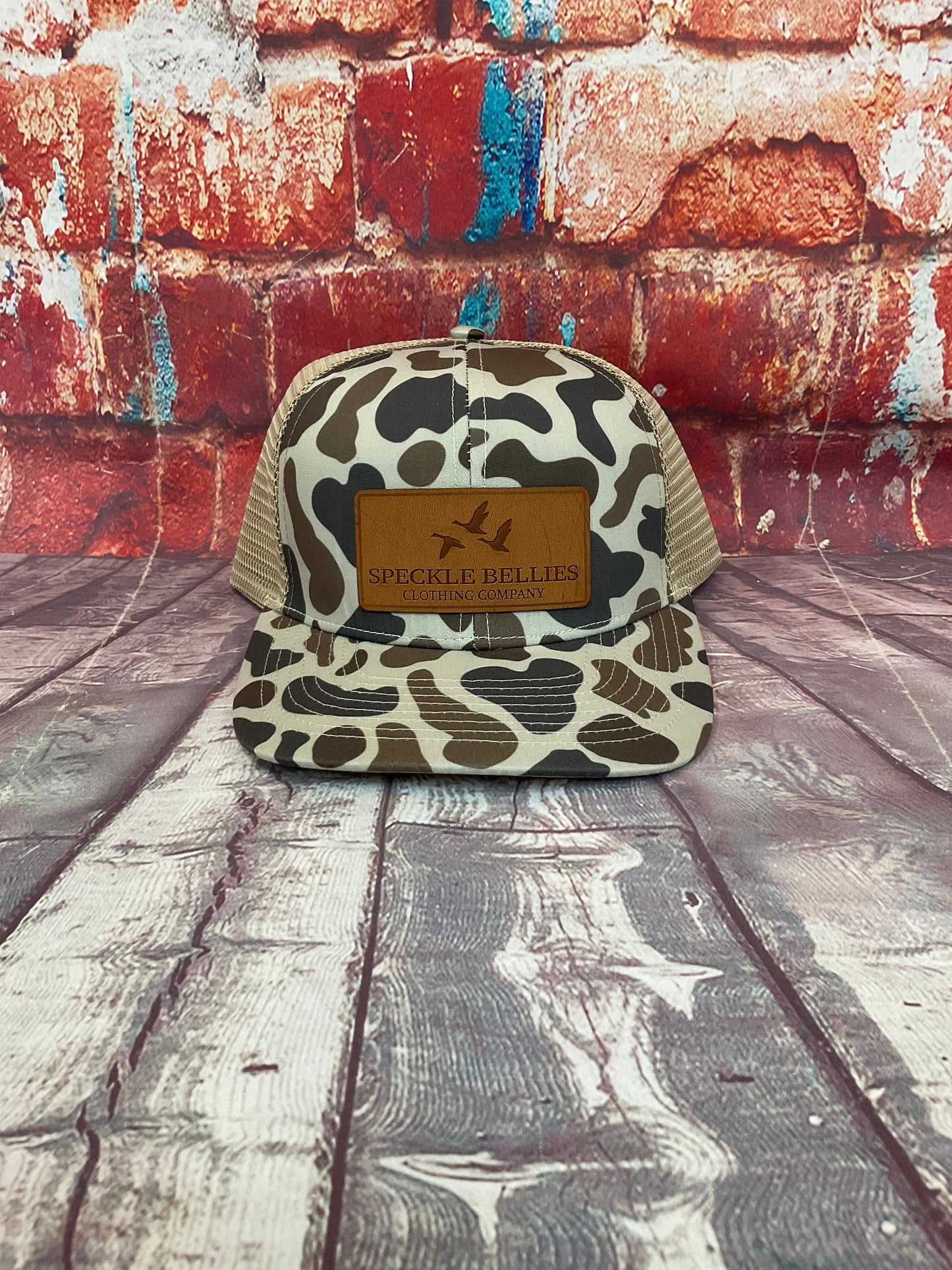 Geese Leather Patch Cap