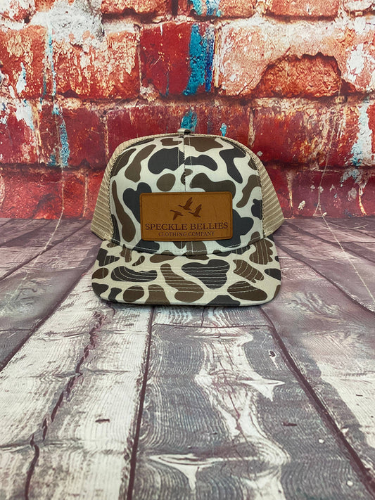Geese Leather Patch Cap