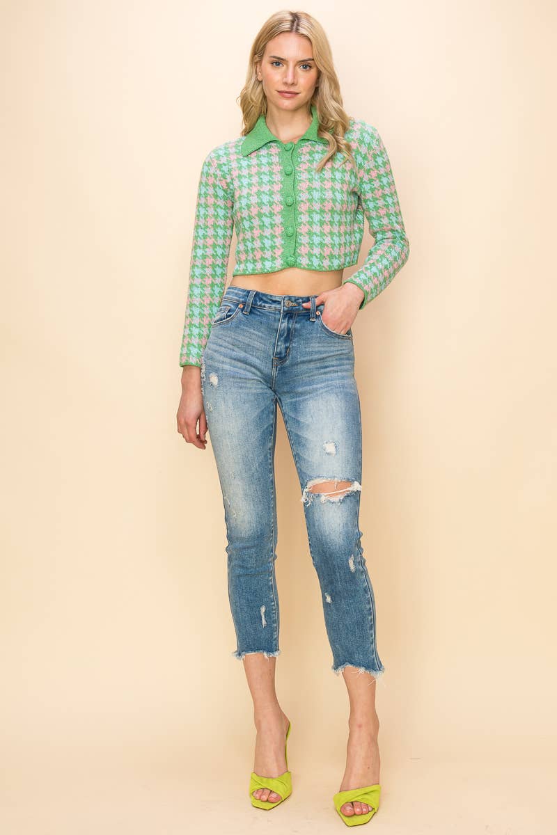 MID RISE STRETCH ANKLE SKINNY