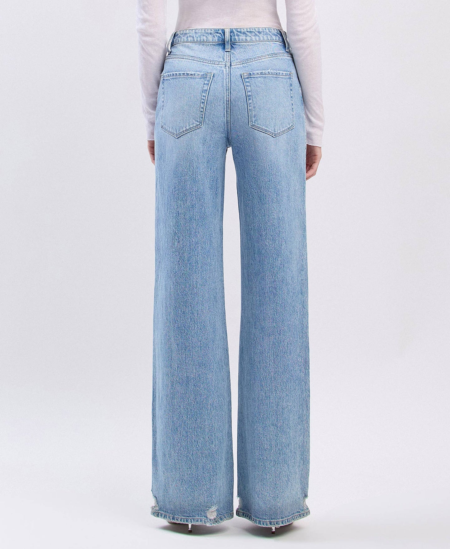 SUPER HIGH RISE BAGGY WIDE LEG JEANS