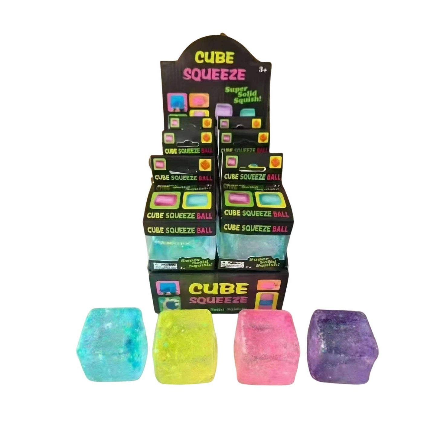 Glitter Cube Squeeze Ball – Glitter Ice Cube Edition