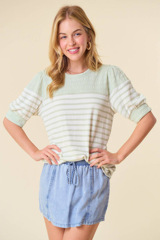 soft striped top for women