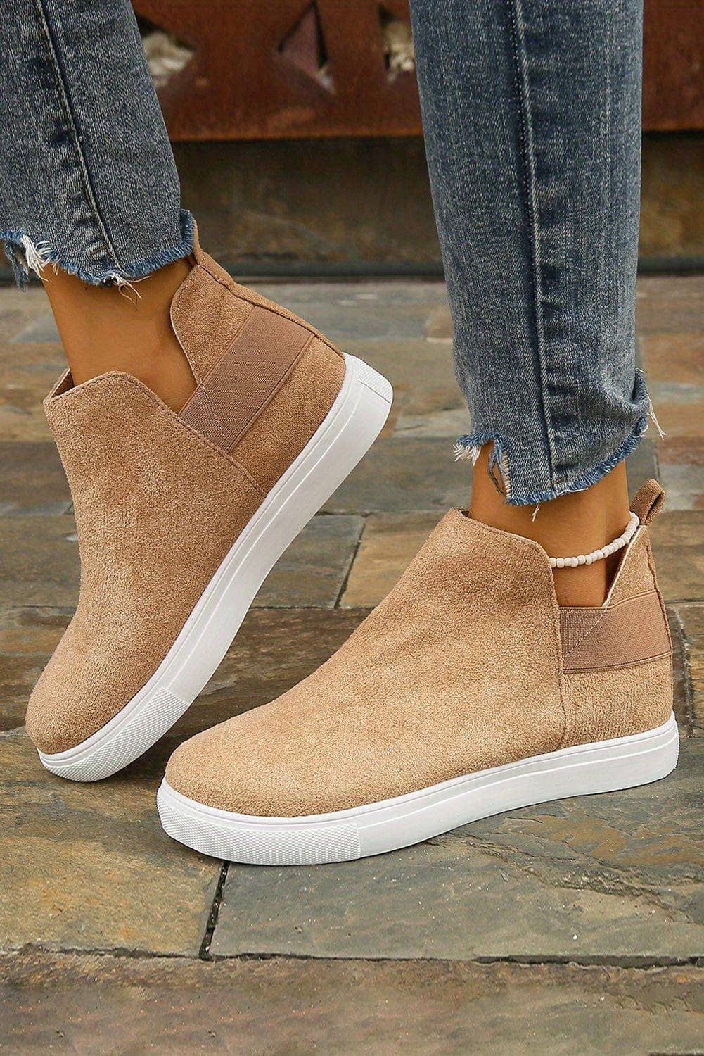 Camel High Top Sneakers