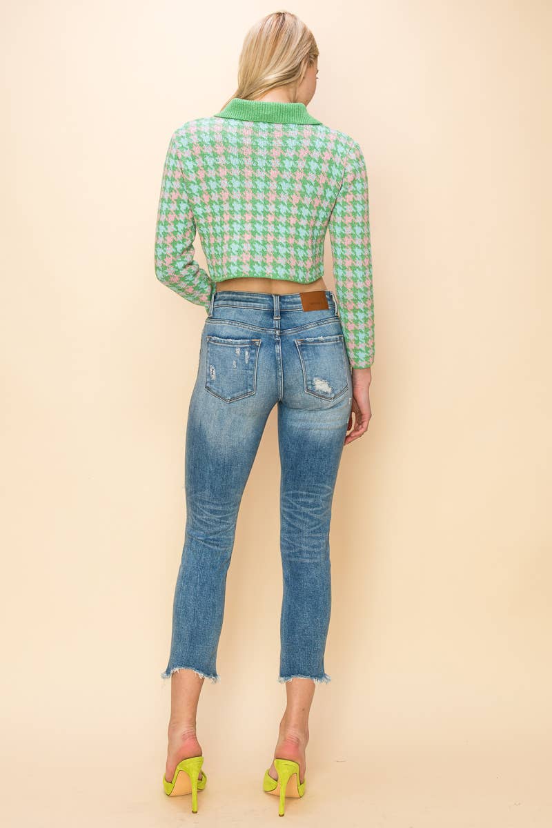 MID RISE STRETCH ANKLE SKINNY