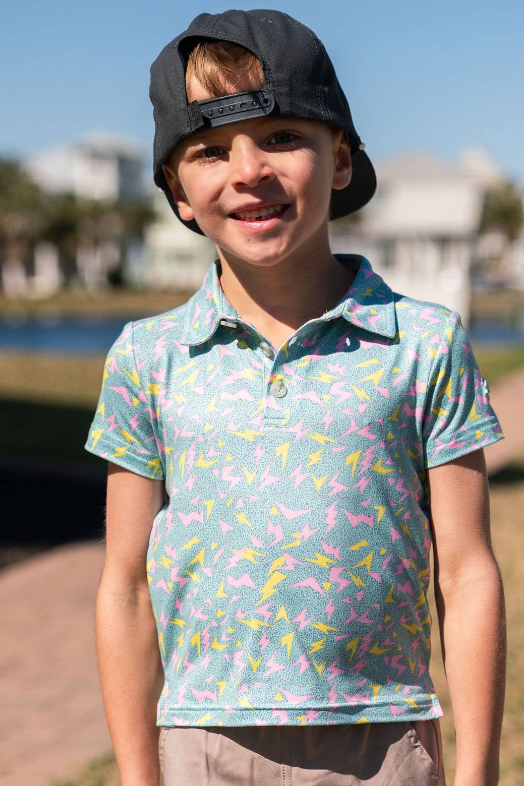 YOUTH Performance Polo - Electric Storm