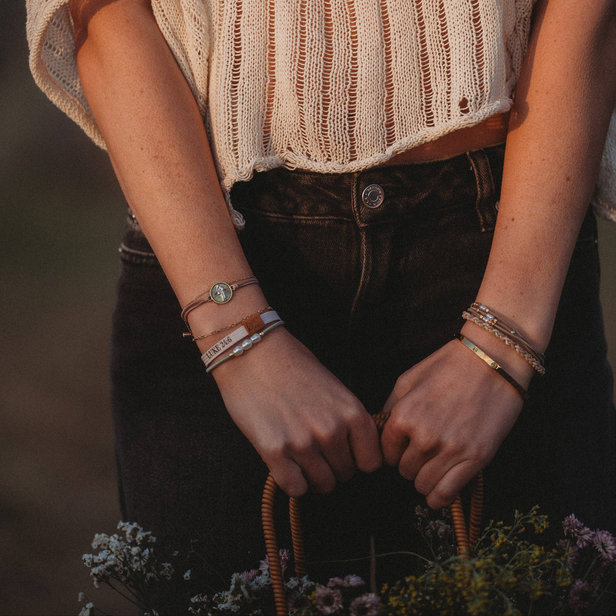 "Risen" Warm Neutrals Hair Tie Bracelets