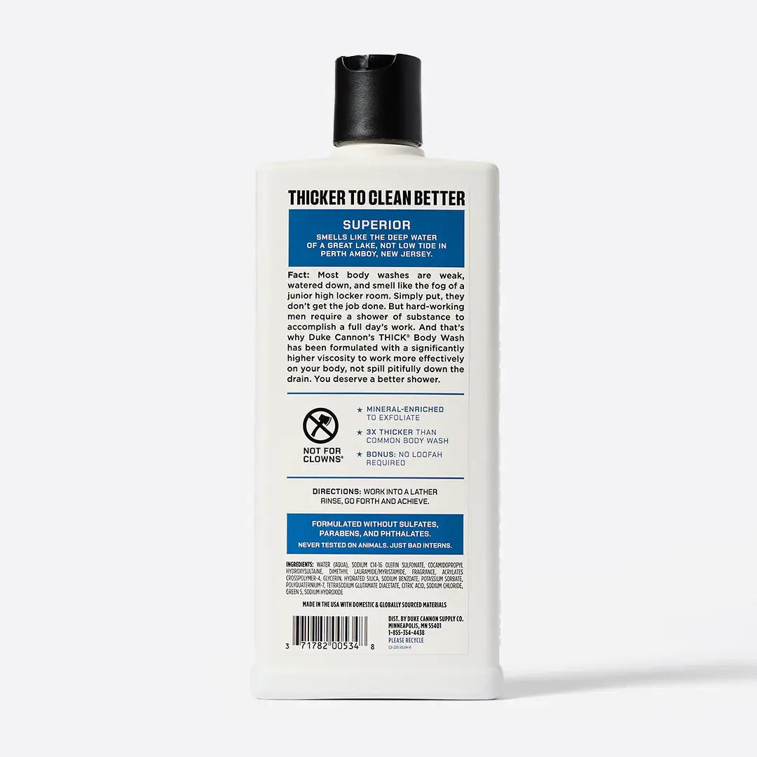 THICK Body Wash Superior 18oz