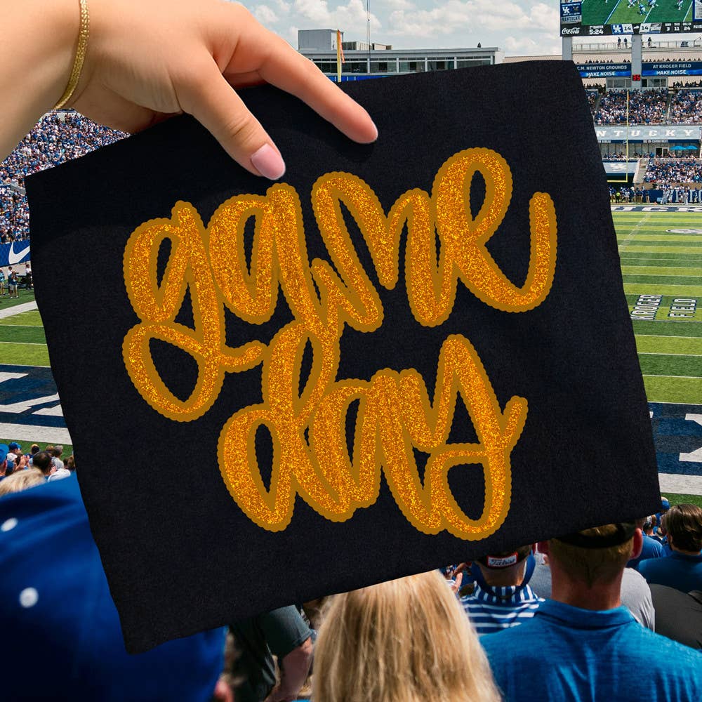 Faux Glitter Game Day DTF Heat Transfer