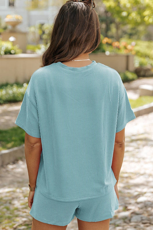 Ribbed Textured Knit Loose Fit Set