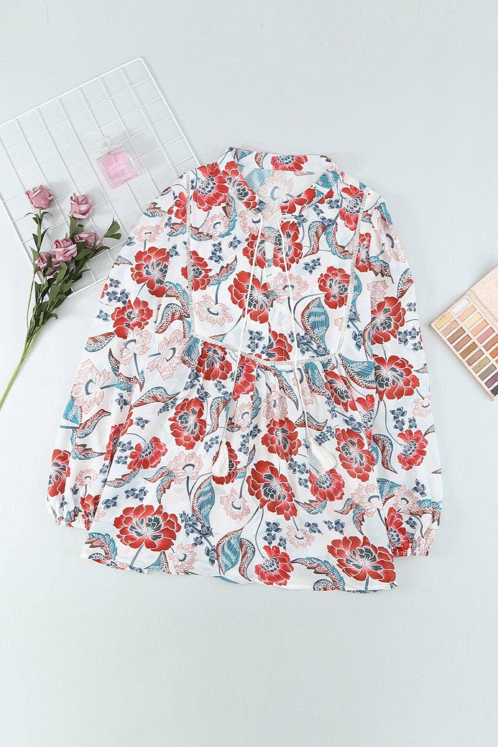 Tassel Floral Boho Top