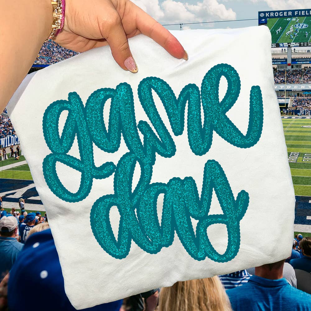 Faux Glitter Game Day DTF Heat Transfer