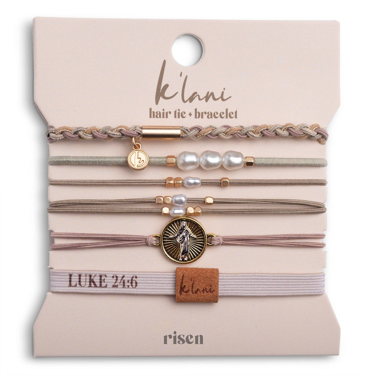 "Risen" Warm Neutrals Hair Tie Bracelets
