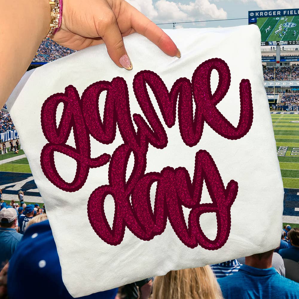 Faux Glitter Game Day DTF Heat Transfer