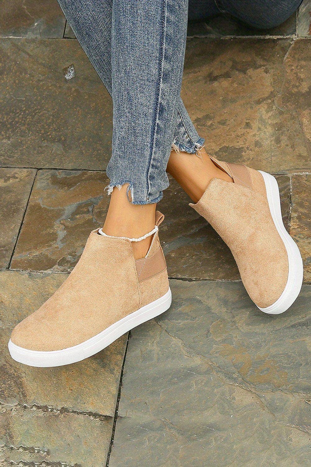 Camel High Top Sneakers