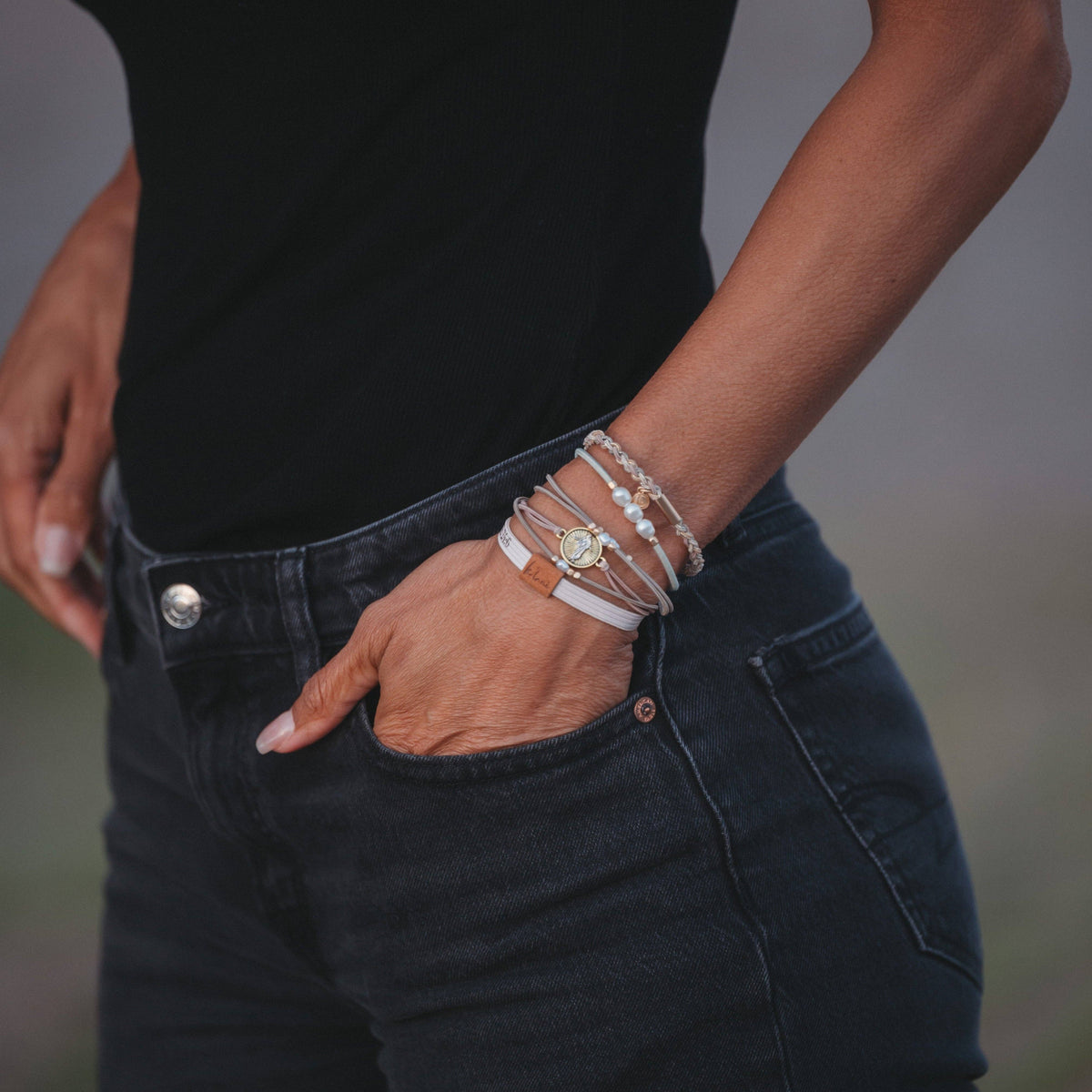 "Risen" Warm Neutrals Hair Tie Bracelets