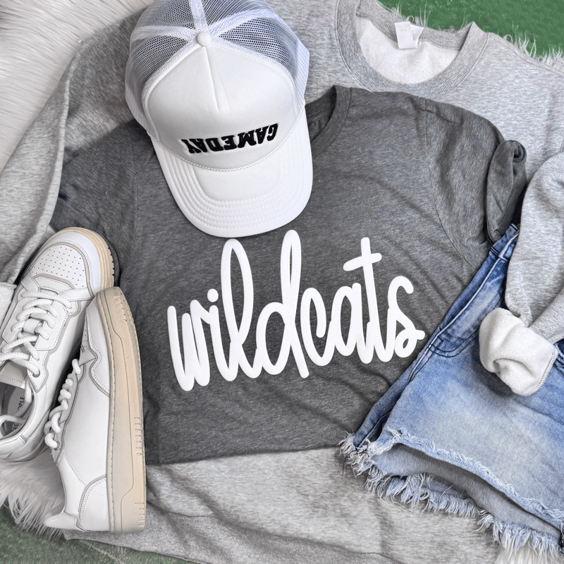 Wildcats Puff Transfer for Tees & Spirit Wear