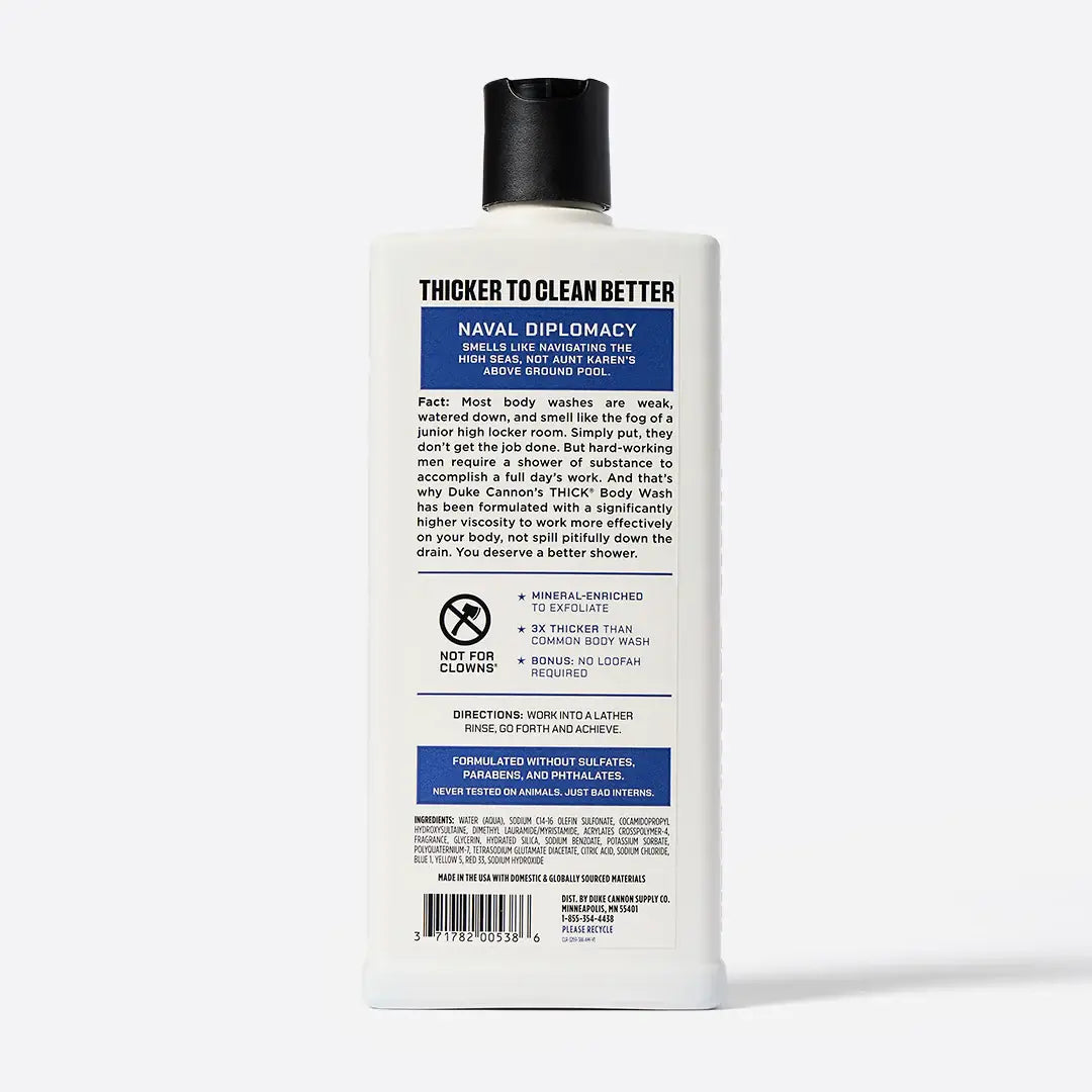 THICK Body Wash Naval Diplomacy 18oz