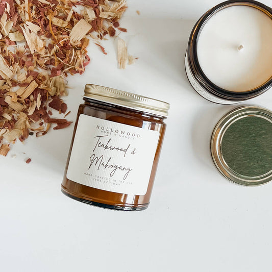 Teakwood & Mahogany Hollowood Candle